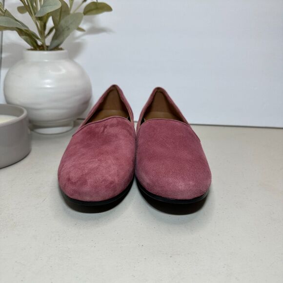 New Vionic Willa Slip On Comfort Loafer Shoes Pink Suede Leather Women's 6.5 - Picture 5 of 11